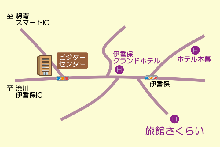 旅館さくらいへの経路（地図）