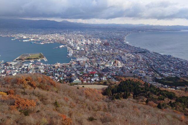 函館山山頂から見る日中の景色