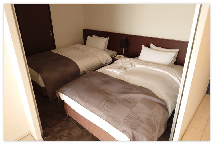 D-ツインのベッドルーム