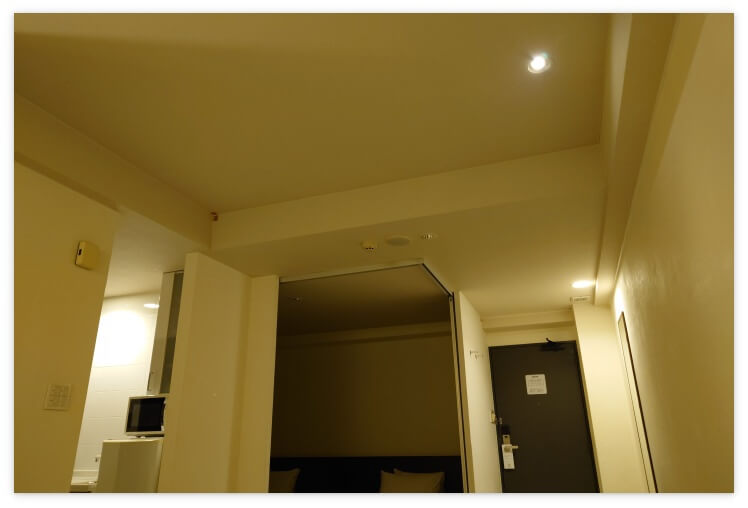 D-ツインの部屋の照明