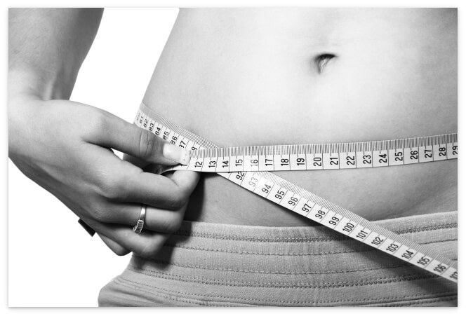 女性のウエスト