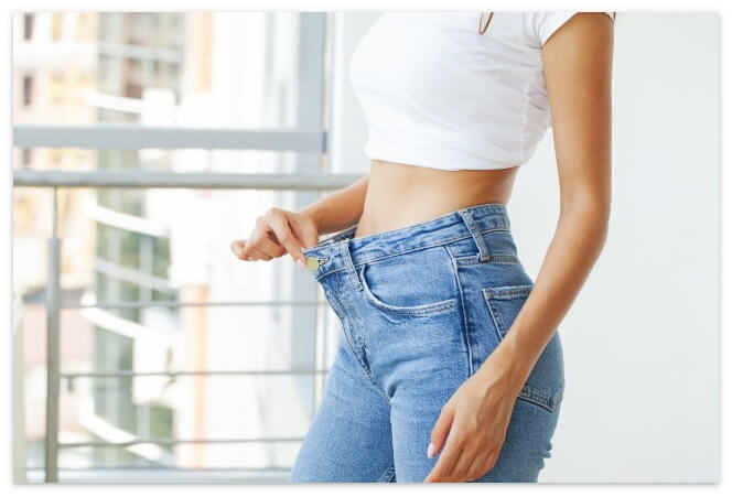 女性のウエスト