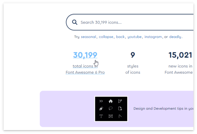 「Font Awesome」のアイコンは3万種類以上