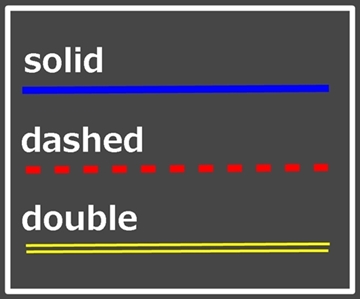 線の種類（solid、dashedなど）